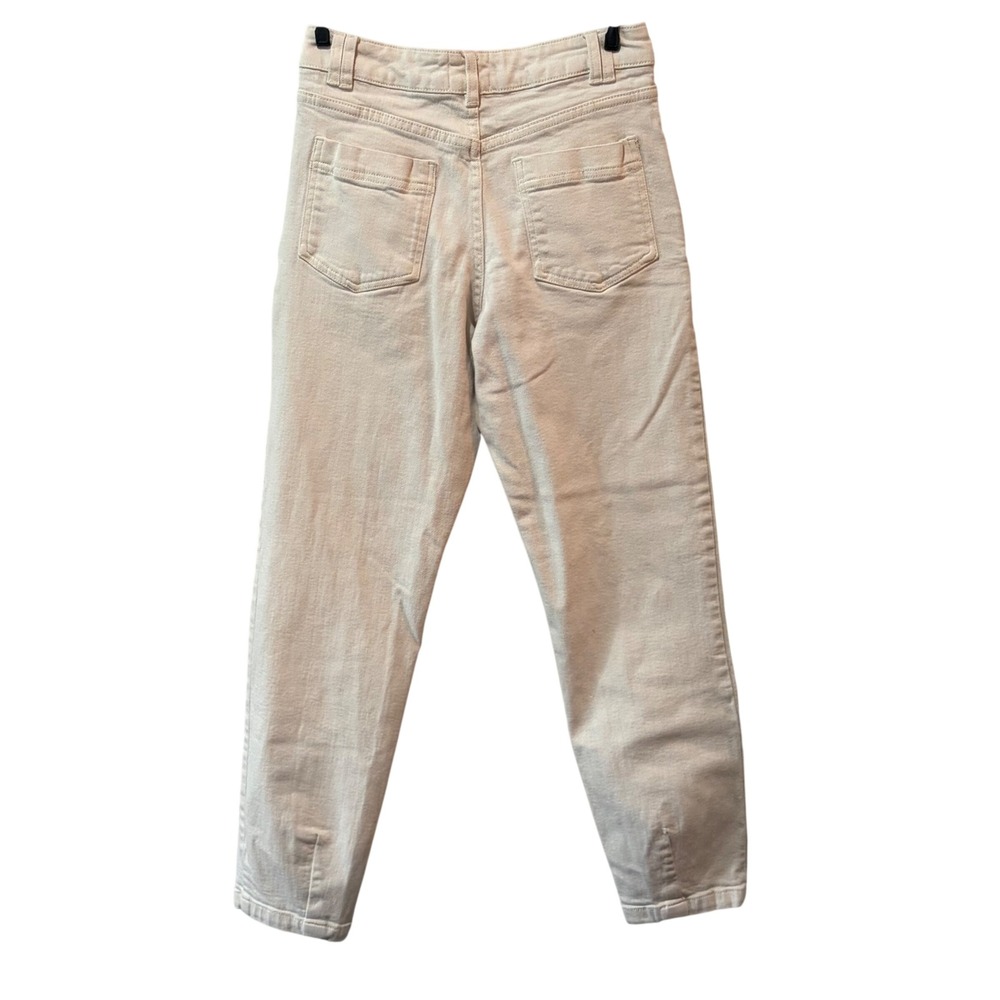 Sezane Manu Trousers Womens 36 US 4 Mottled Ecru Pleated Organic Cotton Pants‎ - Picture 3 of 9